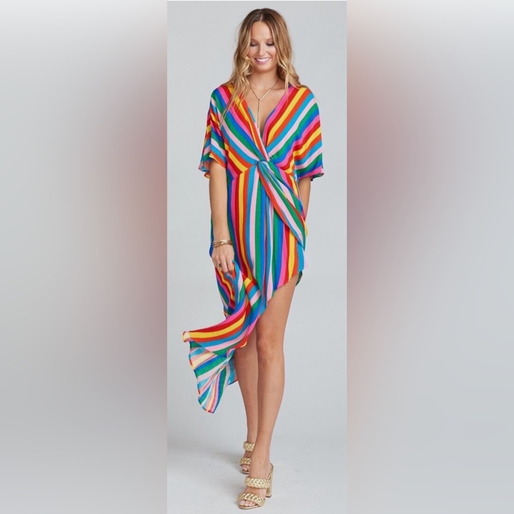 Show Me Your MuMu Multicolor Striped Maxi Dress